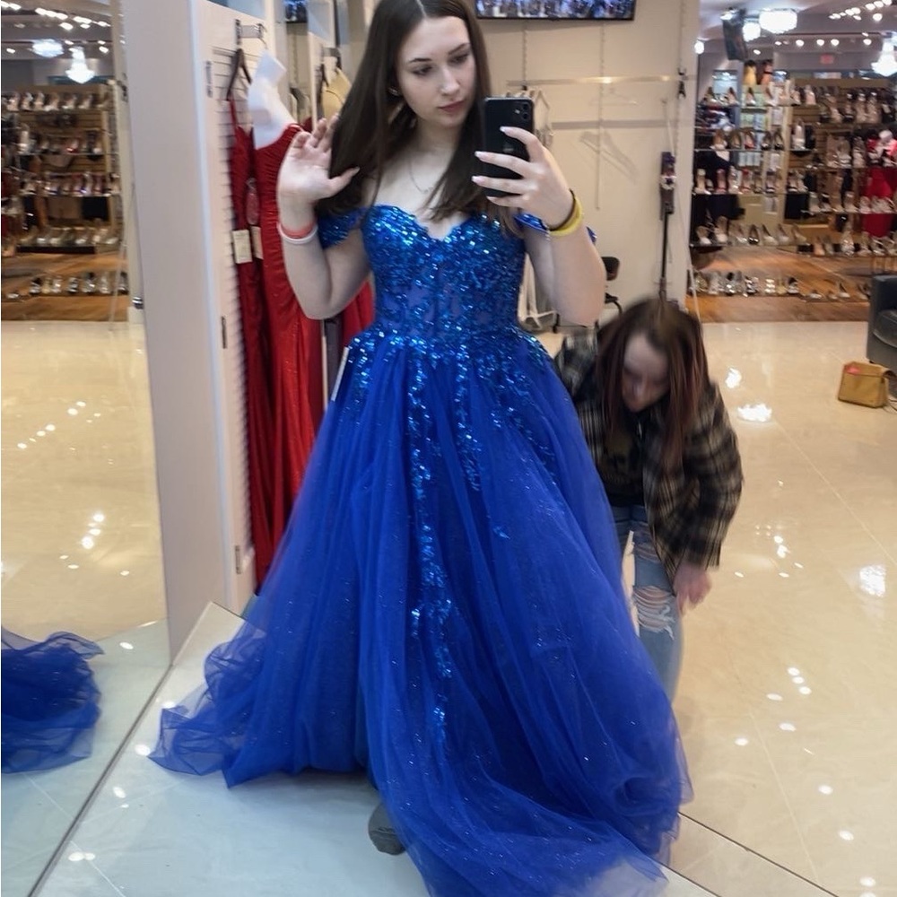 Stunning Blue Sequin Gown